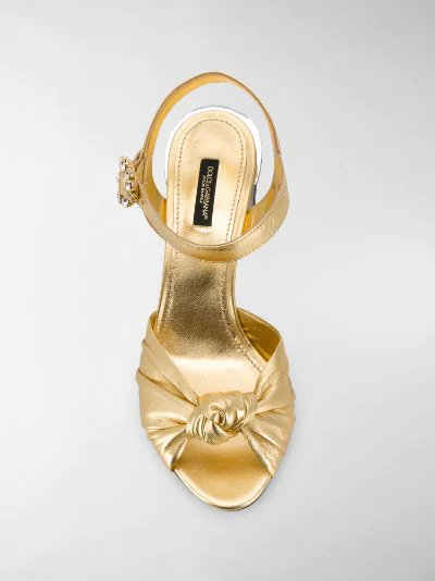 Dolce And Gabbana Gold Sandals
